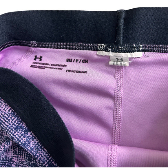 Under Armour Compression Heatgear Shorts Sz Small Purple Athletic Fitted Running - Picture 2 of 5